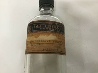 Vintage Antique Medical Bottle A E Friddle Druggist Moorefield West Virginia Wv