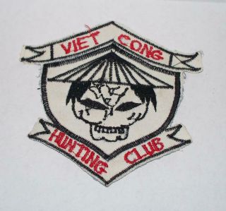 Authentic Vietnam War Vietnamese Theatre Viet Cong Hunting Club Patch Military