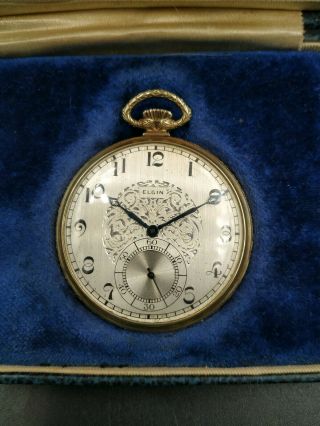 Vintage Elgin Pocket Watch 12 Size 17 Jewels Gold Filled Case Runs