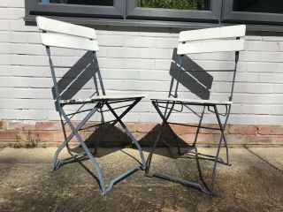 Vintage French Cafe Bistro Patio Chairs Retro Chic Antique K