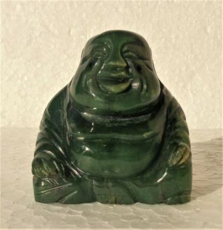 Cina (china) : Chinese Carved Nephrite Jade Buddha Figurine