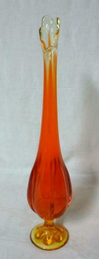 Martinsville Viking Epic Swung Art Glass Vase Mid Century Modern