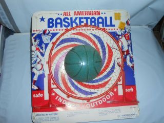 Vtg Nos All American Yoyo Inc Blue Nerf Style Basketball & Hoop Ultra Rare