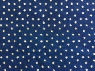 Back In Time Textiles Antique 1860 - 80 Cenntential Star Indigo Blue Fabric