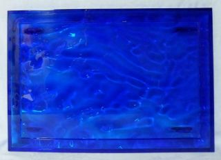 Mario Bellini Dune Kartell Mid Century Modern Blue Lucite Tray