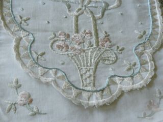 Antique English Regency Period Silk Work Embroidery on Jean Fabric Ladies Pouch 3