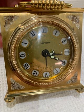 Vintage Old Rare Wind Up Table Alarm Clock Jerger Made In Germany 2