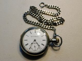 Elgin H.  H.  Taylor Model 2 Grade 33 Size 18,  15j Pocket Watch - 1888 - Runs