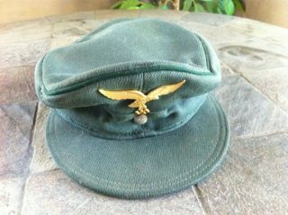 Vintage German Landraf Bamberger Mutzen - Industrie Green Military Wool Hat
