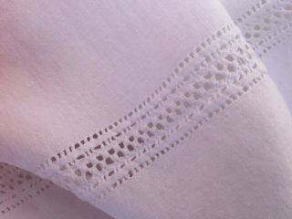 GORGEOUS HUGE VINTAGE FRENCH PURE LINEN SHEET LOVELY EMBROIDERY 223 CMS WIDE 2