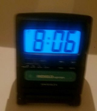 Vintage Timex Travel Portable Indiglo Alarm Clock Night - Light Pocket Snooze