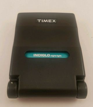 Vintage Timex Travel Portable INDIGLO Alarm Clock Night - Light Pocket Snooze 3