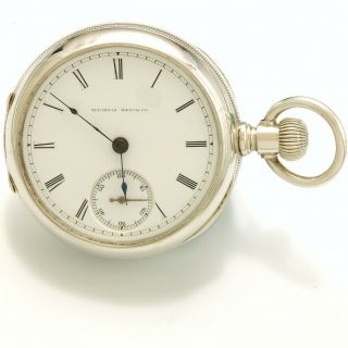 Antique Illinois Keywind Pocket Watch | 18 Size Coin Silver Case