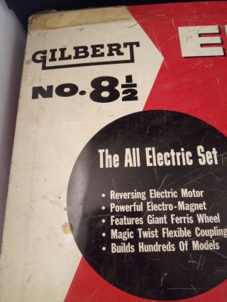 Vintage 1954 gilbert erector set no.  8 1/2 ferris wheel in Case (O92) 4