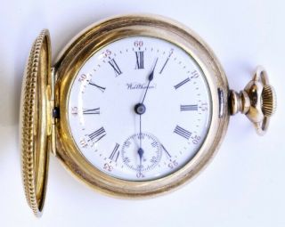 Antique Waltham 1891 Seaside Size 0s 15j 14k Yellow Gold Pocket Watch C.  1898