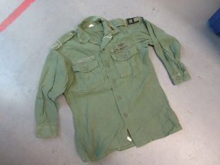 Us Army Vietnam Era Og 107 Cotton Sateen Fatigue Shirt In Country Nametapes Ssi