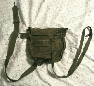 Vintage Army Green Us Military Shoulder Bag Satchel Backpack So75 Pack Canvas