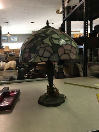 Vintage Tiffany Style Hummingbird Stainedglass Lamp