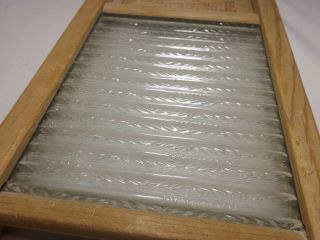 Antique National Washboard Co WOOD & GLASS WASHBOARD 864 Glass 4