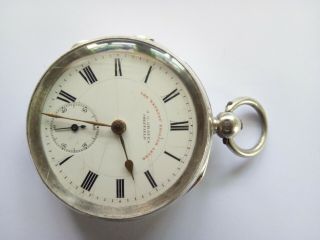 Antique Silver Pocket Watch Express English Lever J.  G.  Graves.  118 Y.  O.