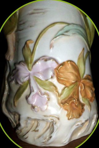 Royal Dux Bohemia Vase Antique Art Nouveau Figural Vase Simply Gorgeous 2