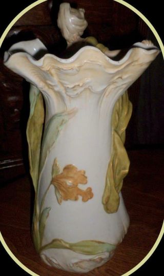 Royal Dux Bohemia Vase Antique Art Nouveau Figural Vase Simply Gorgeous 5
