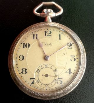 Vintage Antique Mgbm Geneve Swiss Made Gold Plated Pocket Watch Well