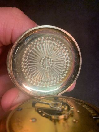 Vintage Antique Engraved Elgin Pocket Watch Safety Pinion PARTS/ REPAIR 6