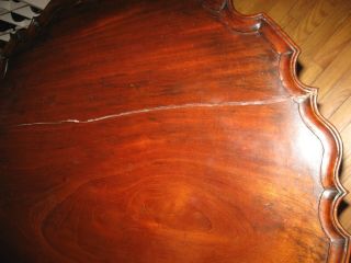 Antique George III Mahogany Piecrust Table Local Pickup Dover NH Only $100 or BO 3