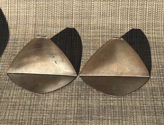 Antique Hand Hammered Arts And Crafts Copper Signed Roycroft Bookends 3