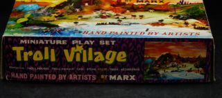 1965 vintage Marx TROLL VILLAGE miniature playset plastic play set Hong Kong MIB 7