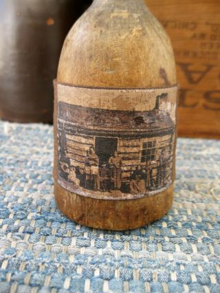 Antique Wood Masher w Mushroom Top Old Photo Print Family Cabin 2