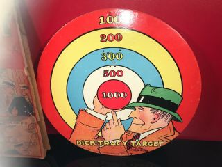 RARE Dick Tracy Target Game - Marx - early 1940s - Complete In Rare Box w Darts 3