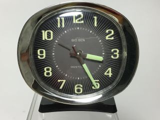 Vintage Westclox Big Ben Windup Alarm Clock Glow - In - The - Dark