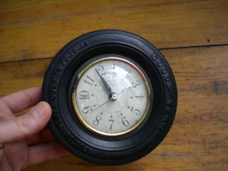 Vintage Goodyear Tires Gas Oil Station Advertising Clock By Sessions Repair