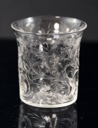 Signed Libbey Copper - Wheel Engraved Small Whiskey Taster Ca 1900 [11729]