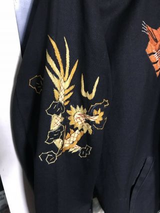 1967 - 68 Vintage Vietnam Da - Nang Souvenir Embroidered Tour Jacket Small 3
