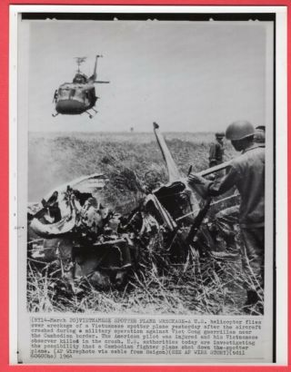 1964 Vietnamese Spotter Plane Shot Down Near Cambodia News Wirephoto