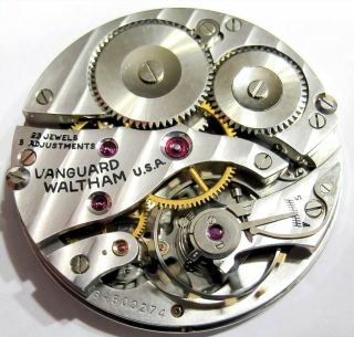 23 Jewels - 16s Waltham Vanguard Pocket Watch Movement (t - 22)