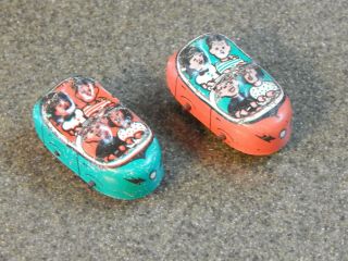 Set Of 2 Rare Vintage Chein Tin Toy Roller Coaster Cars Old Car