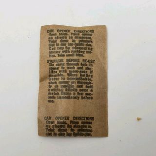 1965 Vietnam War C Ration Accessory Packet w/Cigs - White Bread - P.  Butter - P38 8