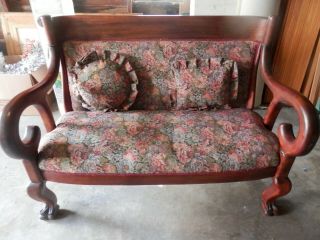 Antique Settee Couch Sofa Loveseat