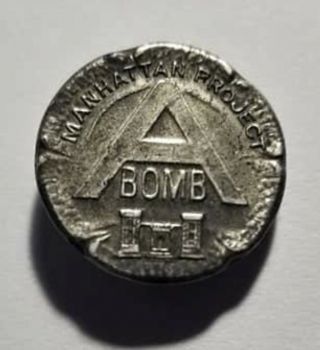Wwii Sterling Manhattan Project Atomic Bomb Division Scientist Badge Rare