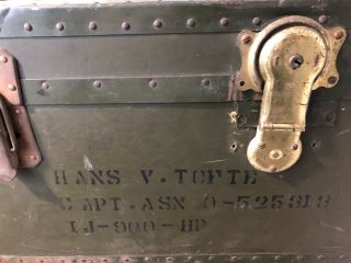Hans V.  Tofte World War II Military Foot Locker Trunk Spy Allies Intelligence 3