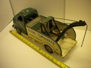 Vintage Marx toy truck Cites Service gas station towing wrecker service gd cond. 4