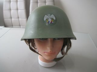 Yugoslav/serbian Steel Helmet Jus M59/85 With Serbian Eagle All Most