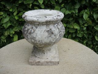 Small Antique Marble Stone Garden Urn 25 cm high (606) 2