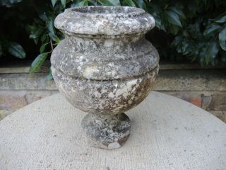 Small Antique Marble Stone Garden Urn 29 cm high (448) 2