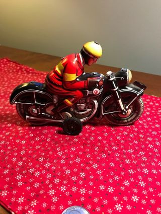 Tipp & Co Tco Tin Motorcycle Friction Toy Germany 1960s No Resv