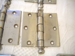 Art Deco Chrome Doorknobs Lock Ribbed Door Plates Stanley Hinges 8